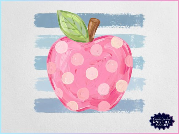 Download Preppy Textured Back to School Apple PNG - Textured Collection