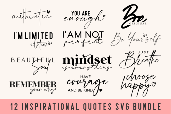 Download Boho Inspirational Quotes SVG BUNDLE - Quotes Collection