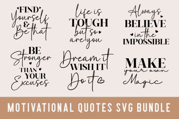 Download Motivational Quotes Svg Bundle, Png File - Quotes Collection
