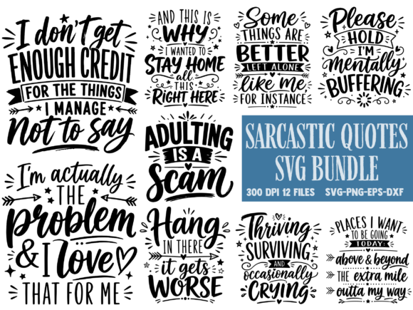 Download Sarcastic Quotes SVG Bundle - Quotes Collection