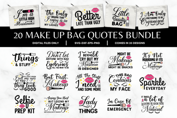 Download 20 Makeup Bag Quotes Bundle - Quotes Collection