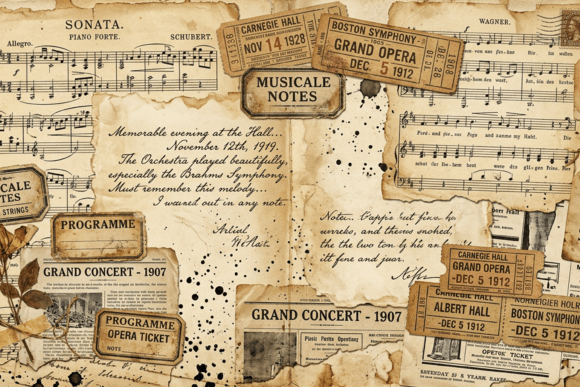 Download Vintage Label Collage Junk Journal Page - Label Collection